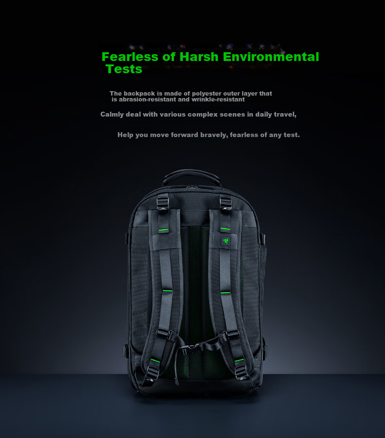 Razer Warrior Backpack V3 Colorful Edition, 16-Inch, Backpack, Waterproof And Wear-Resistant, Laptop Bag, Business Commute Travel, Large Capacity Student Schoolbag 6