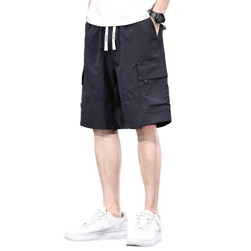 JEEP High-End Ice Silk Cargo Shorts for Men, 2026 Summer Loose Casual Pants, Quick-Dry Mid-Length Shorts for Me