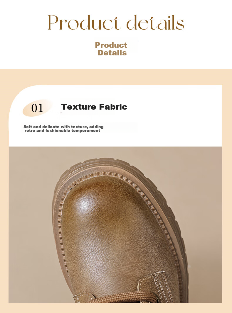 DAPHNE Brown Retro Martin Boots for Women, Autumn And Winter Fleece-Lined Shoes, 2025 New Style Autumn Outdoor Work Boots, Yellow High-Top Ankle Boots 5