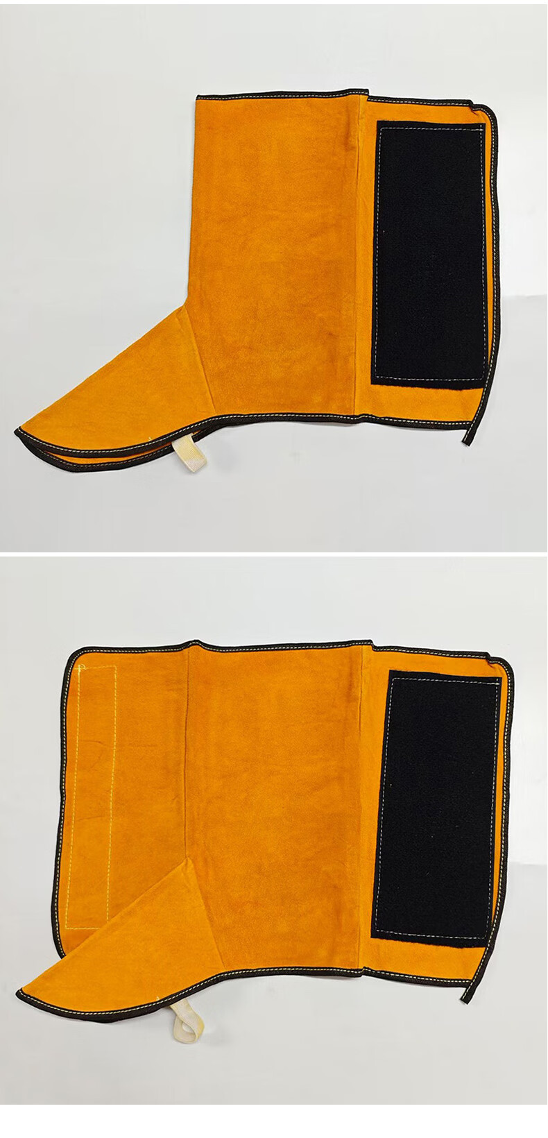 Pinzhide Leather Welding Foot Guard, Protective Foot Cover, Heat Insulation, Anti-Scalding, Anti-Spark, PJT011, Velcro Style, Yellow, One Pair 5