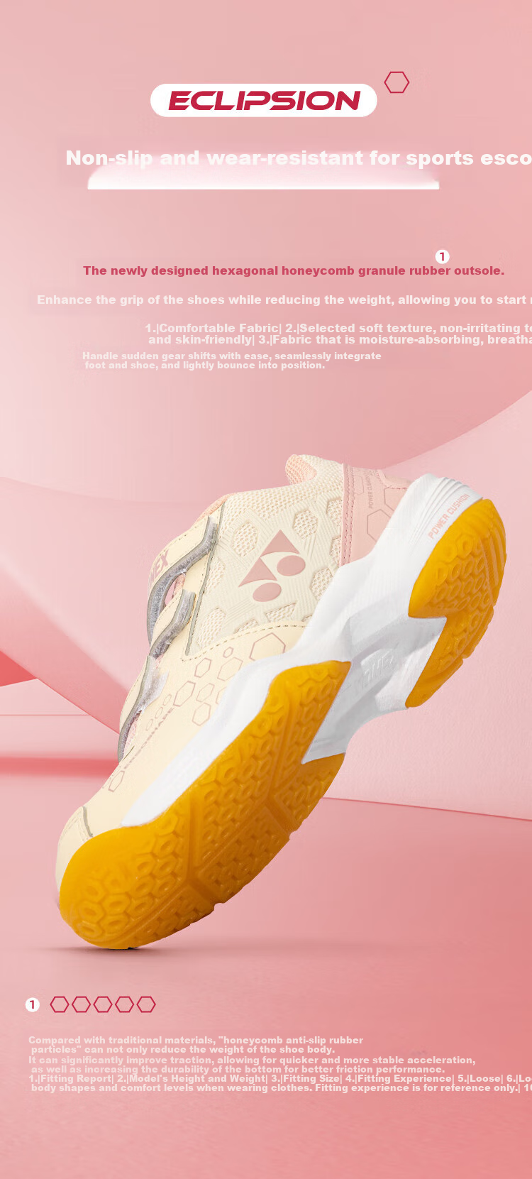 YONEX Badminton Shoes for Children, Youth And Students, Breathable for Competition And Training, SHB101J, White And Gold, Size 34 4