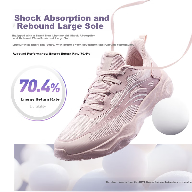 ANTA Milk Candy Jump Rope Shoes | Zhang Yufei's Training Shoes for Women, Soft-Soled Breathable Lightweight Shock-Absorbing Training Sneakers