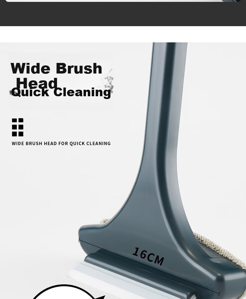 Jiebishi New Wall-Mounted Long-Handle Toilet Brush, Bathroom Cleaning Tool for Home Use, Double-Sided Scrubber for Hard-To Areas And Squatting Toilets 4