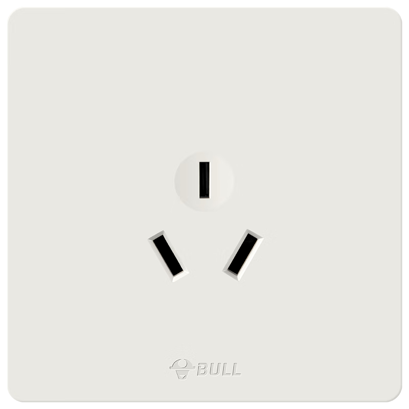 BULL Switch Socket, G12 Skin-Feel Matte Cream Style, Three-Hole 16A Air Conditioner Socket, G12Z104S Milk Velvet Brow
