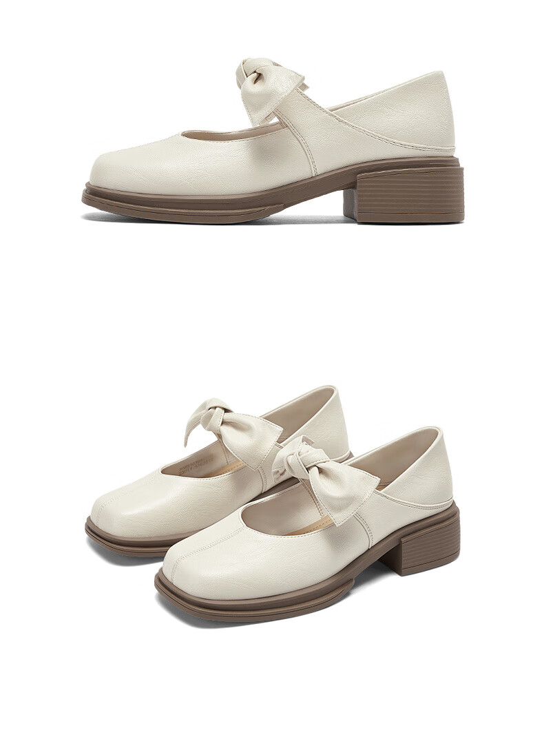 DAPHNE Bow Mary Jane Shoes for Women JK with Skirt Elegant British Style Design Sophisticated Flats Black Size 36 12