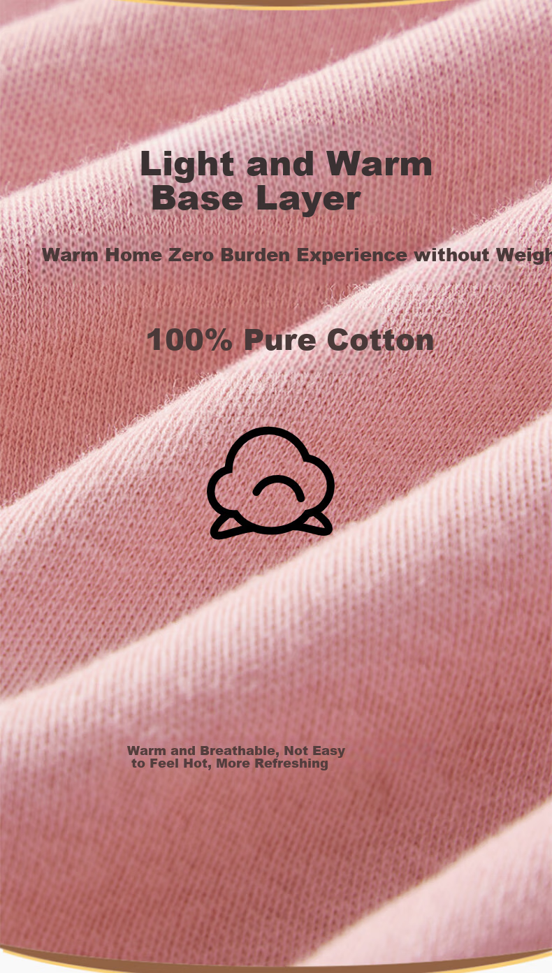 LangSha Pure Cotton Autumn Women's Undershirt, 5A Antibacterial And Anti-Mite Round Neck Base Layer, Spring And Autumn Cotton Sweater, Warm Single Top 5
