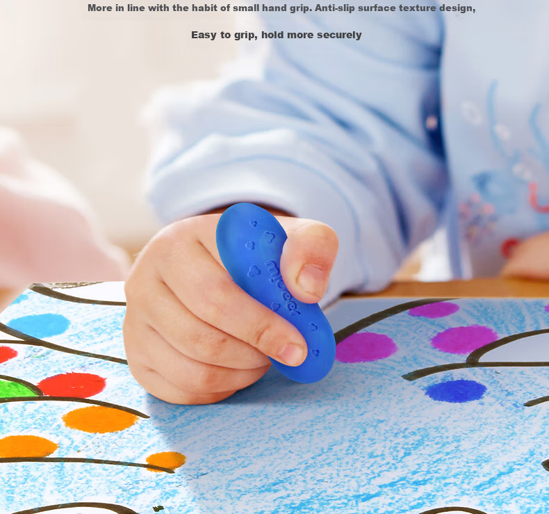 MiDeer Art Oil Pastels for Professional Drawing And Coloring, Clean-Handed Oil-Based Crayons, Pea-Shaped Colored Pencils, 8 Colors, Children's Art Education Tools 10