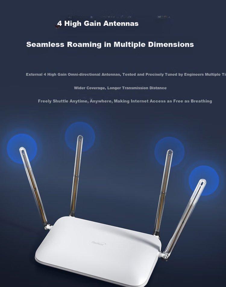 FiberHome R3 Router, Wi-Fi7 BE3600 MLO Dual-Band Aggregation, High-Gain Antenna, 2.5G Ethernet Port, Supports 160MHz, Gaming Acceleratio 7