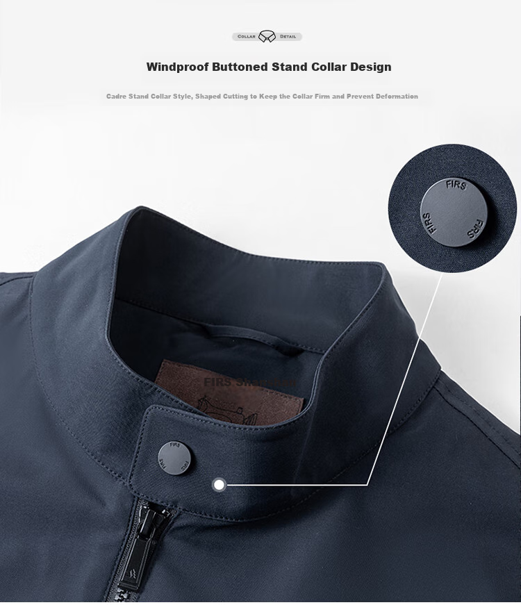 FIRS [Harington Stand-Up Collar] Jacket Men's Coat Business Casual Commute Triple-Protection Tech Menswear Outerwear 3