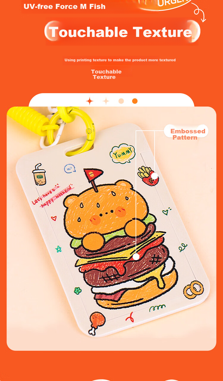 TaTanice ID Card Holder, Student Campus Card Holder, Meal Card Protector, Elastic Cord Keychain, Work Badge Holder, Subway And Bus Pass Card Holder, ID Card Case 3