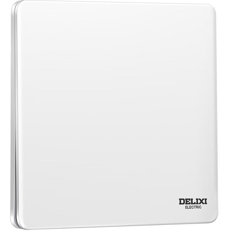 DELIXI Switch Socket Panel CD290 Series Ultra-Thin Pure Flat Large Panel [Single Switch Double Control] Polar White