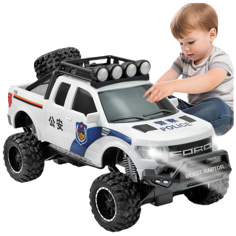 Aibilu Children's Early Education Toy Car 3-6 Years Old Boys Large Sound and Light Police Car Simulation Model Birthday Gift