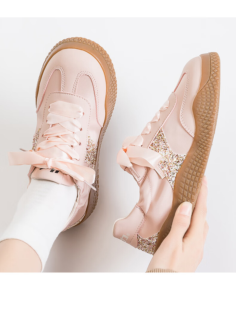 Huili Official Women's Sneakers, New Spring 2026 Style Dexun Shoes, Retro Simple Women's Shoes, Beige Gray, Size 37 14