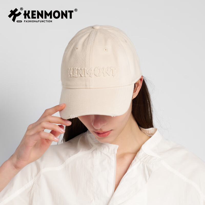 Кепка Kenmont для женщин, весенняя, из 100% хлопка, с широкими полями, визуально стройнящая лицо, глубокая тулья, для большого обхвата головы, универсальная для всех сезонов, KM-5299