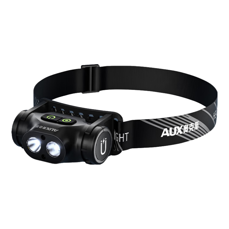 AUX Outdoor Headlamp Super Bright Head-Worn Lighting Lamp Climbing Headlamp Long Battery Life Night Fishing Work Light Waterproof Mining Lamp