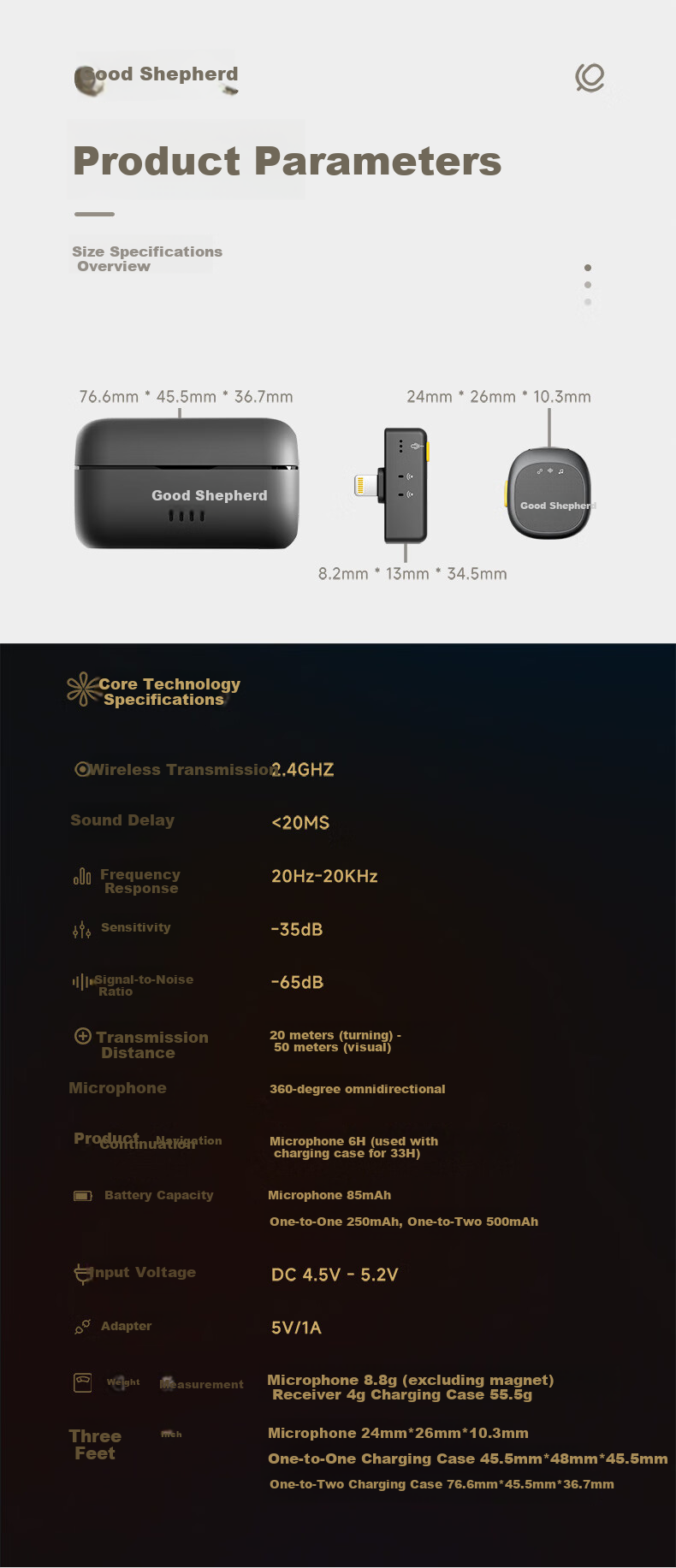 Haomuren Wireless Lavalier Microphone, Live Streaming Equipment for Anchors, TikTok Karaoke Interview Recording Microphone, Outdoor Professional Noise-Cancelling Microphone for Short Video Vlog, Button-Type One-To 18
