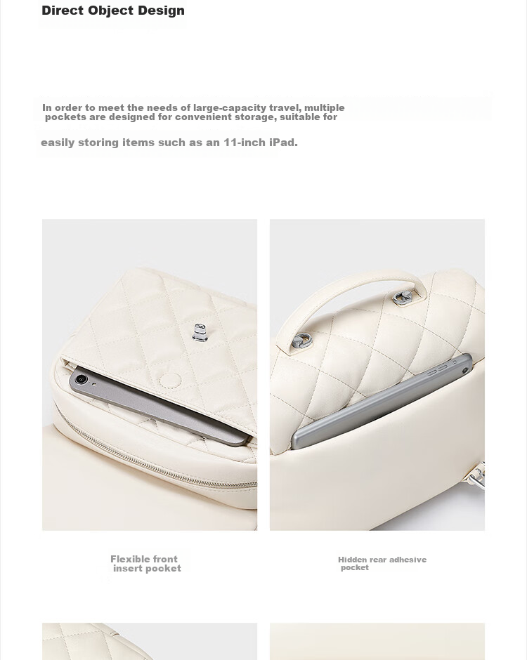 JUST STAR Zhang Yuxi's Same Style Backpack for Women, 2026 New Light Luxury Lightweight Travel Backpack, School Bag, Birthday Gift 9
