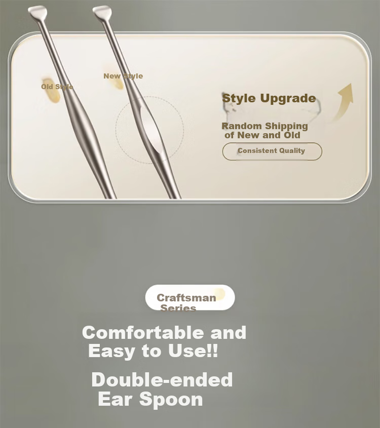 Goood 2-Piece Set, Gentle Double-Ended Ear Pick, High-Quality Smooth Ear Cleaning Tool, Earwax Removal Device 1