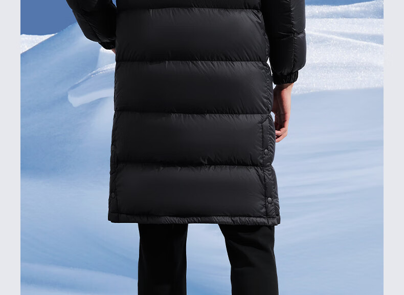 Li-Ning Long down Jacket, Table Tennis Wear, Thickened Warm Windproof Coat, Unisex Style, Black, Size M 21