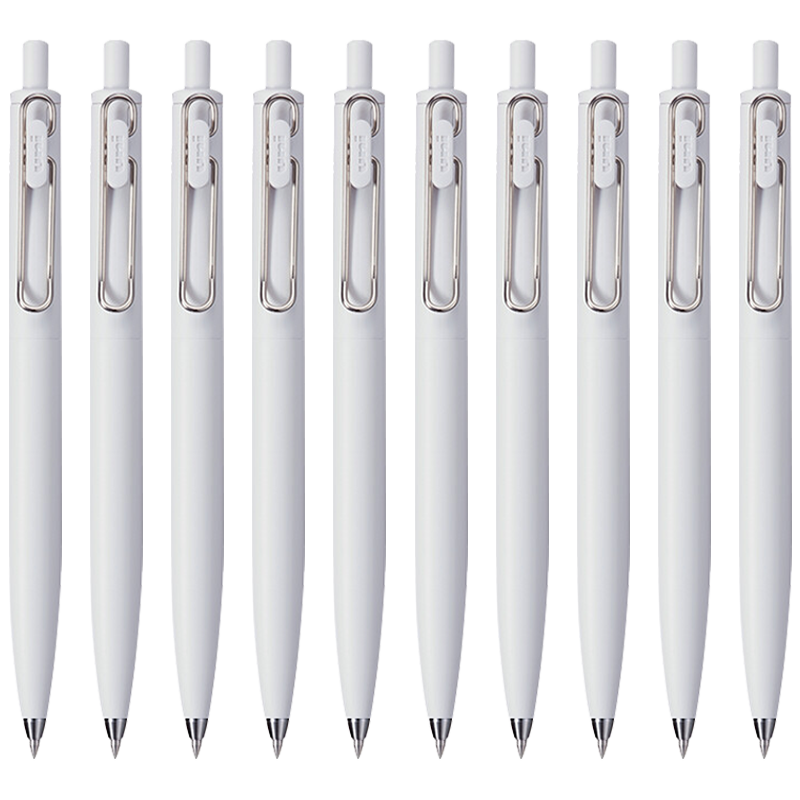 Uni-Mitsubishi Uni-Ball One Series, Medium Core Second Generation Gray Gel Pen, High Aesthetic Value, 0.38mm Signing Pen, UMN-SF 10 Pieces
