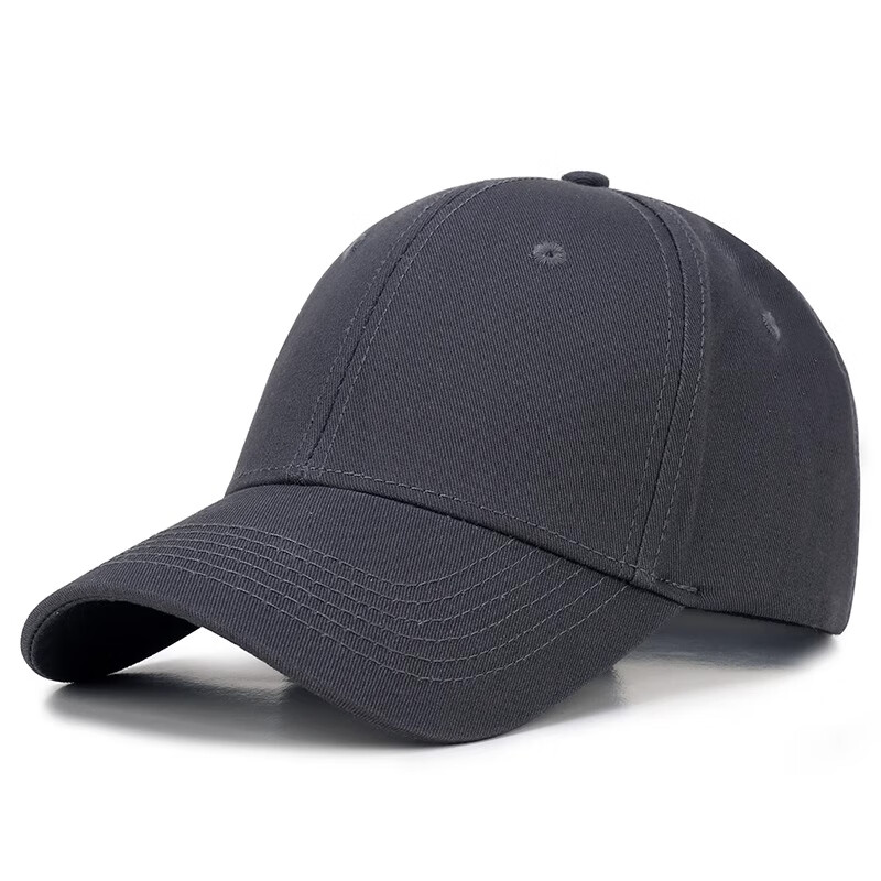 Haoguan Men's Spring Autumn Solid Color Couple Baseball Cap Slim Face Casual Versatile Large Size Duckbill Hat Summer Large Head Circumference Women's