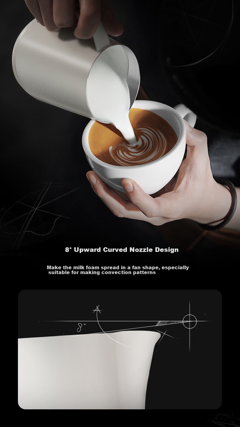 MHW-3BOMBER High-Performance GT Latte Art Machine, Professional Barista Italian Milk Foam Art Cup, Innovative U-Shaped Spout 8