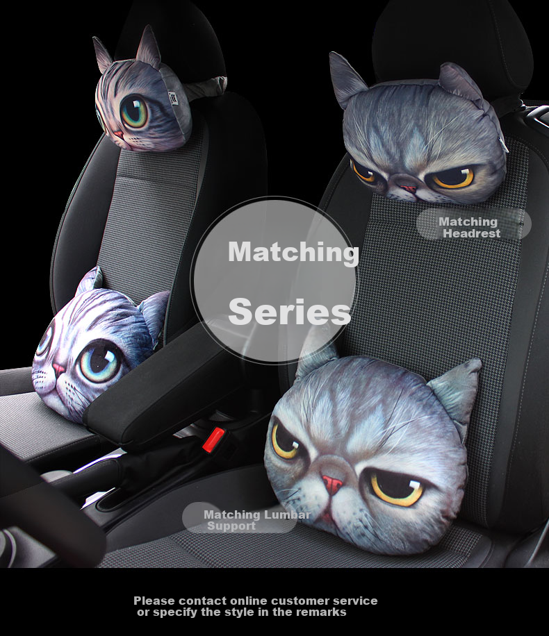 Huashi Car Lumbar Support, Back Cushion Cartoon Pillow Seat Waist Pillow Chair Backrest Car Waist Pad - Erha Style 14