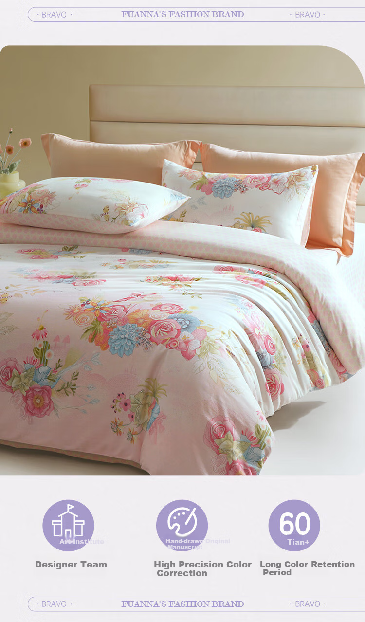 Bravo Furniture Bedding Set, Pure Cotton Duvet Cover, Bed Sheet, Quilt Cover, Double Bed Linen Set, 230*229cm 4