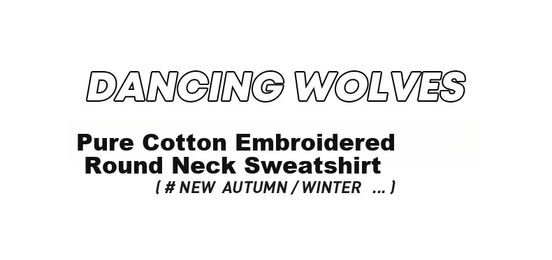 DANCING WOLVES [Pure Cotton Upgrade] Autumn And Winter Design Patchwork Skin-Friendly Soft Men's Sweatshirt, 001 Black, Size 165 3