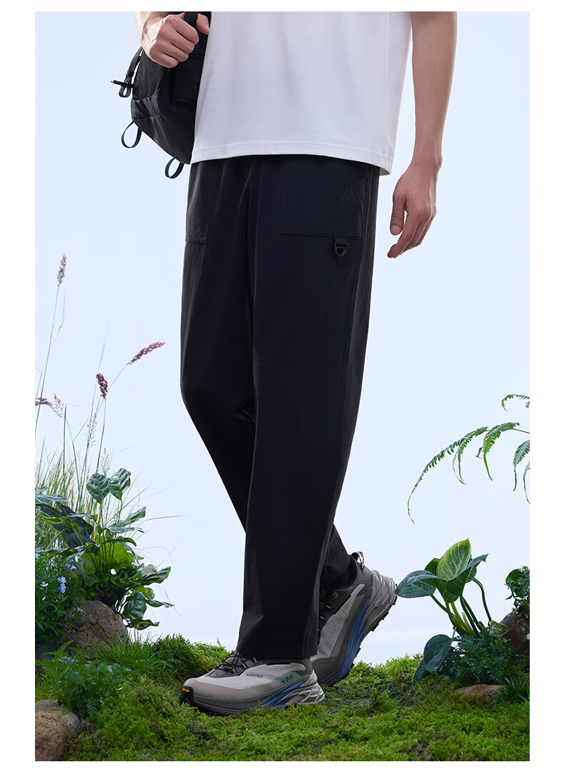 Anta Mountain Shell Pants | Earth Shell 3.0 Water-Repellent Warm Fleece Men's Woven Durable Outdoor Sports Pants 7
