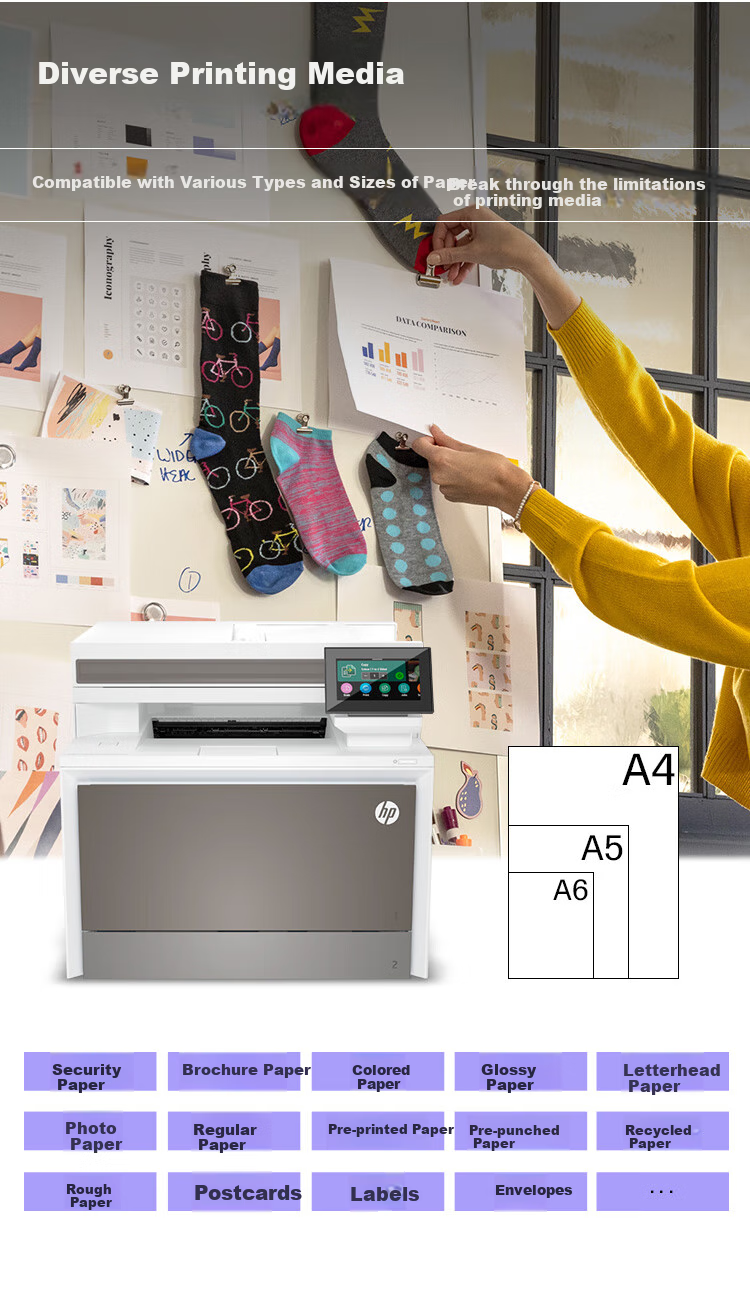 HP 4303dw Color Laser Printer, Home Wireless All-In Machine, Efficient Office Printing with Wireless Duplex Printing, Copying And Scanning 12