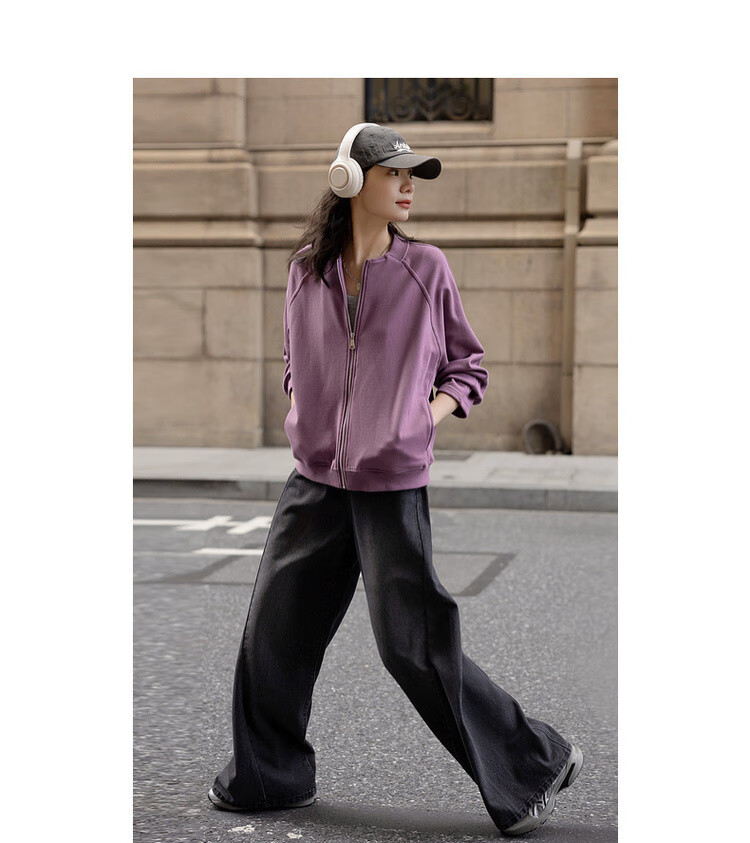 Dme [Cloud Comfort Zone] Spring Vintage Minimalist Style Round Neck Casual Loose-Fitting Slimming Versatile Short Women's Jacket 4