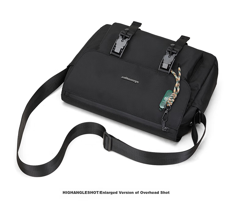 Slazenger Trendy Functional Magnetic Buckle Crossbody Bag Shoulder Bag Lightweight Large Capacity Messenger Bag, Black Extra-Large Versio 17