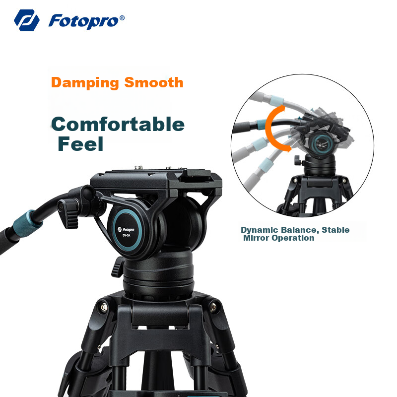 Fotopro DV-3A Upgraded Version, 1.8-Meter Video Shooting And Recording Camera, Mirrorless Camera Hydraulic Tripod with Ball Head