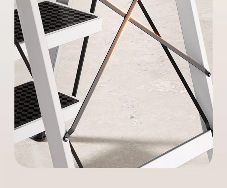 DELIXI Household Ladder, Foldable Multi-Functional A-Frame Ladder, Portable Aluminum Alloy Climbing Ladder, Small Step Ladder with Five Steps 10