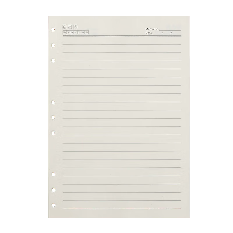 Xutong Loose-Leaf Paper B5 Refill Notebook Compatible with 9-Hole, 80 Sheets/160 Pages, Blank Thick Refill Pages for Notebooks, Meeting Minutes Book