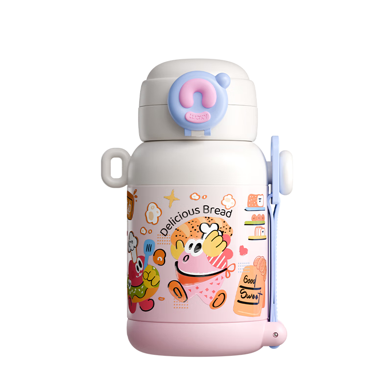 FGA Fuguang Insulated Cup, Children's Dual-Use Water Bottle, for Female Students, 316L Stainless Steel, Stylish Design, Gift-Giving, without Beads