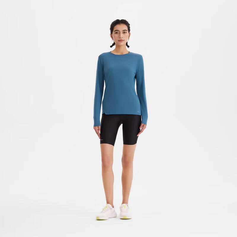 DECATHLON Training Sun Protection Base Layer Long-Sleeve Fitness Running Sportswear T-Shirt Top RUNW2176332 Classic Black M-L 12