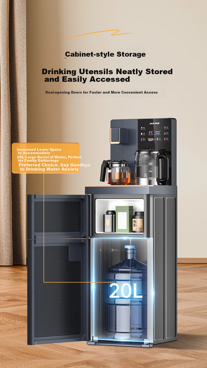 AUX Newly Upgraded Heightened Model, Electric Kettle with Water Outlet at Bottom for Dust Prevention And Splash Protection, One-Touch Control, Dual Temperature Display, Large Screen, Hot And Warm Tea Bar Machine YCY-55 8