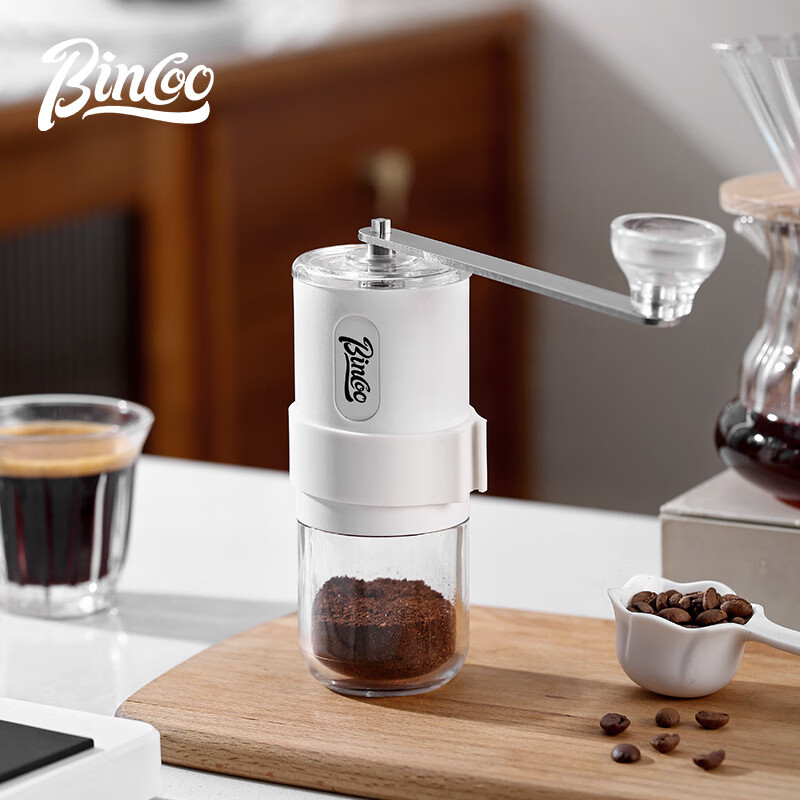 Bincoo Hand-Crank Coffee Grinder, Small Portable Coffee Bean Grinder, Foldable Mini Manual Coffee Grinder