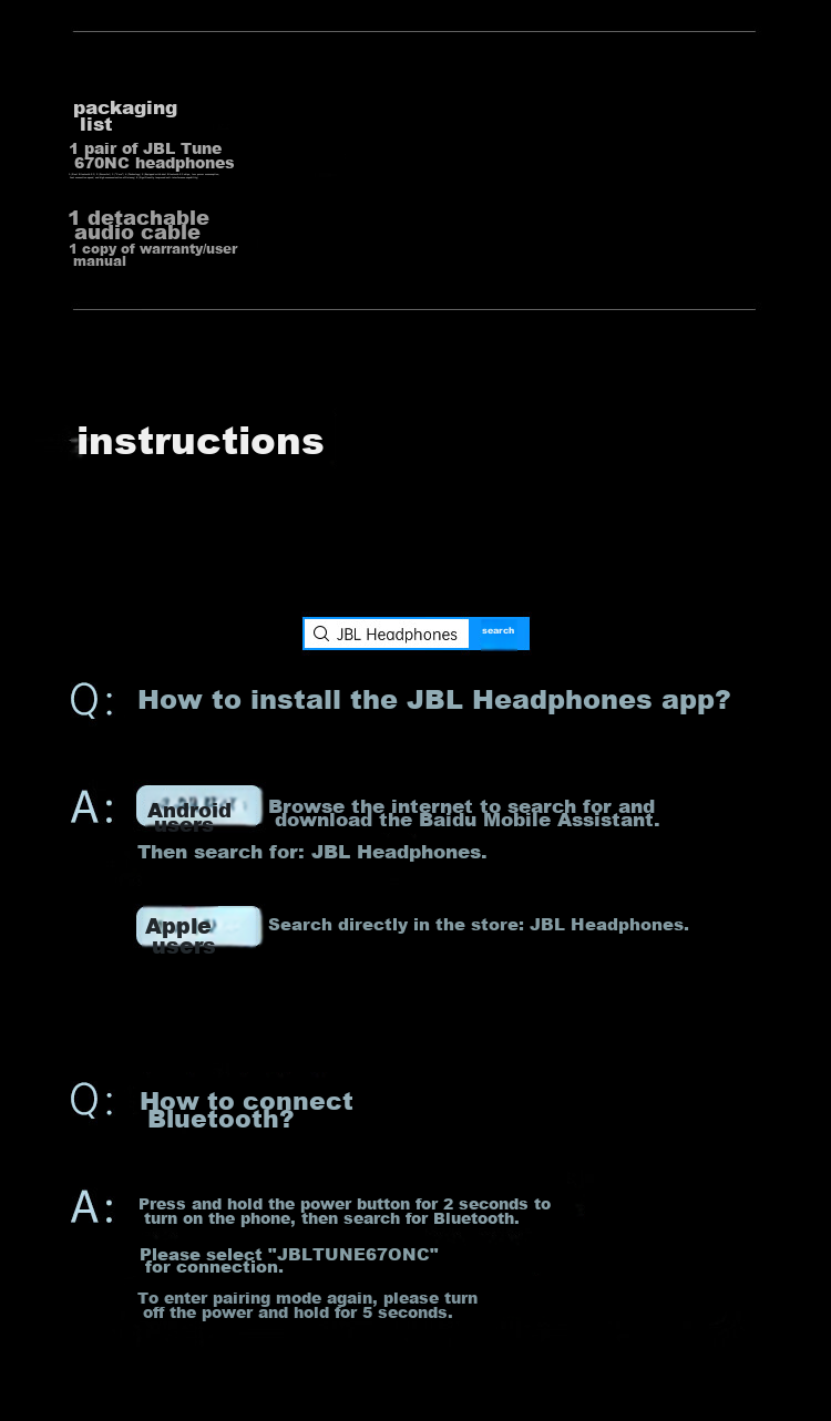 JBL TUNE 670NC Over-Ear Bluetooth Headphones, Active Noise Cancellation Wireless Music Headphones, Compatible with Huawei, Apple, Xiaomi, Birthday Gift, Midnight Black 12