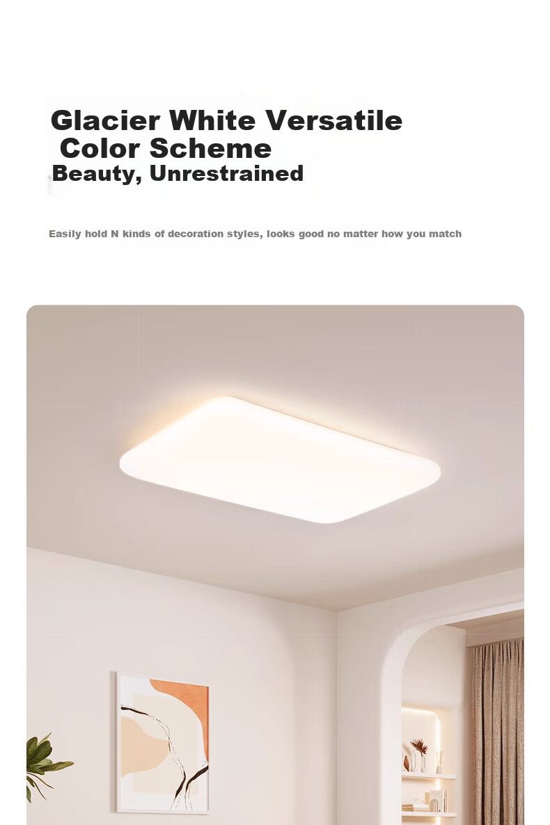 Yueying Linzhiguang Floating Light Eye-Protecting Ceiling Lamp for Living Room, Modern Minimalist Cream Style Main Lighting Fixture 21