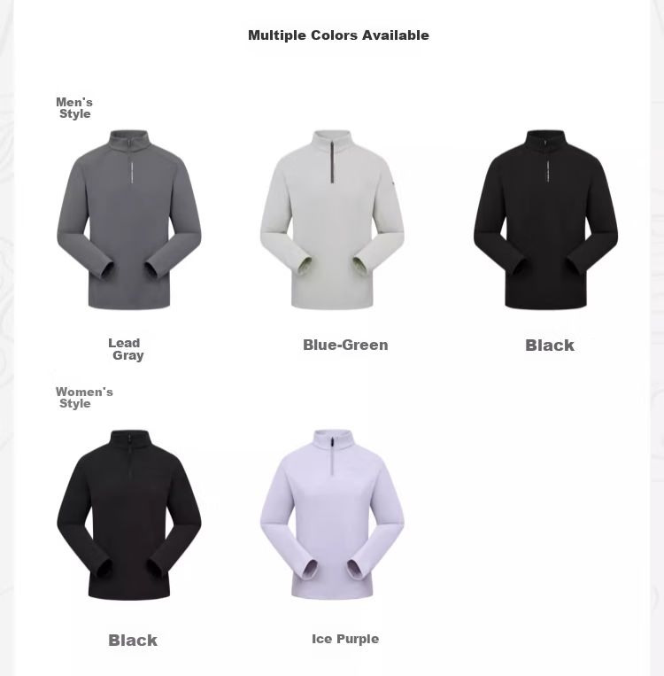 TOREAD Quick-Dry Long Sleeve T-Shirt, Outdoor Elastic Breathable Stand Collar POLO Shirt, Quick-Dry Top, Black Women's Size L 16