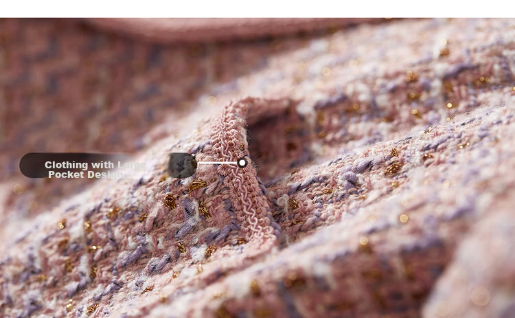 Sentubila Luxury Elegant Little Chanel Style Short Jacket for Women Spring Autumn High-end Youthful Pink Quilted L 19