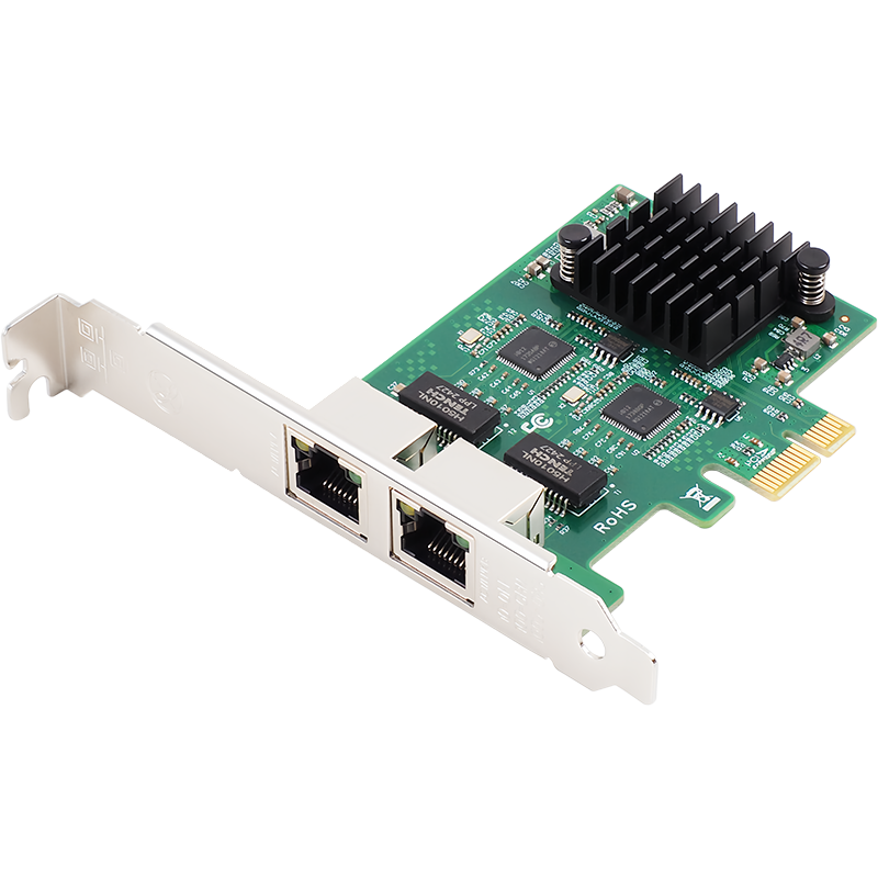 FLYBISH NA210-T2M PCIEx4 Dual-Port Gigabit Ethernet Card for Industrial Automation with Stable Transmission, Based on I210 Controller, Supports Industrial-Grade Camera Visio