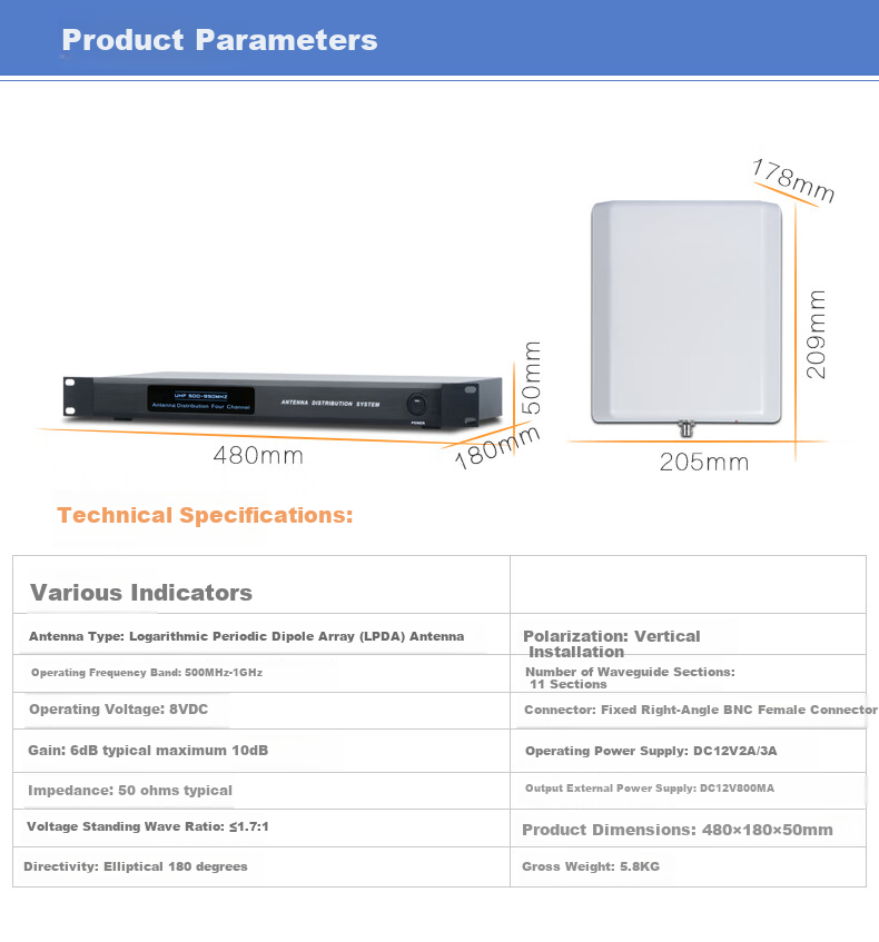 SHILE Wireless Microphone Signal Booster, Professional Microphone Antenna Extension Long-Distance Amplifier, SH-100 Wireless Signal Amplifier 6