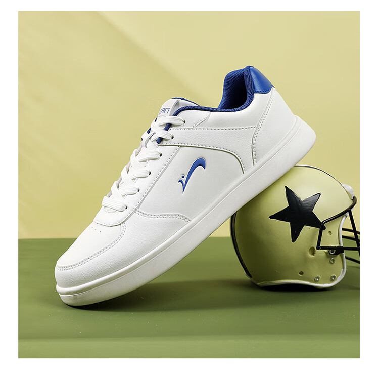 Guirenniao Men's Sneakers, Skateboard Shoes, White Shoes, Breathable, Soft And Bouncy, Simple And Versatile Footwear for Men, White/black, Size 41 19