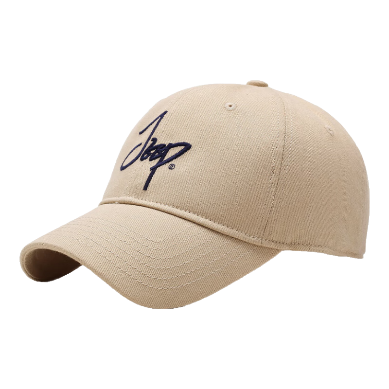JEEP Men's Baseball Cap, Trendy Versatile Visor Hat, Sun Protection Cap for Men And Women, Khaki