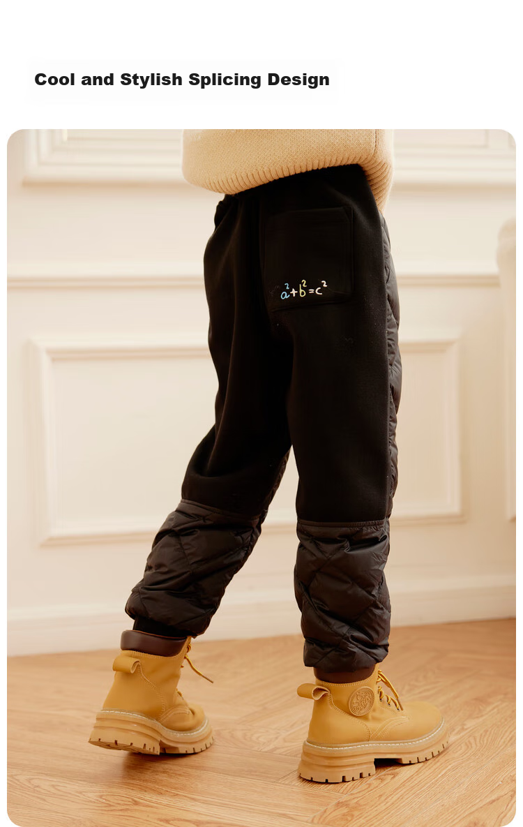 Annil Children's Clothing, Boys And Girls down Pants, 2024 Winter New Style, Black, Size 120 4