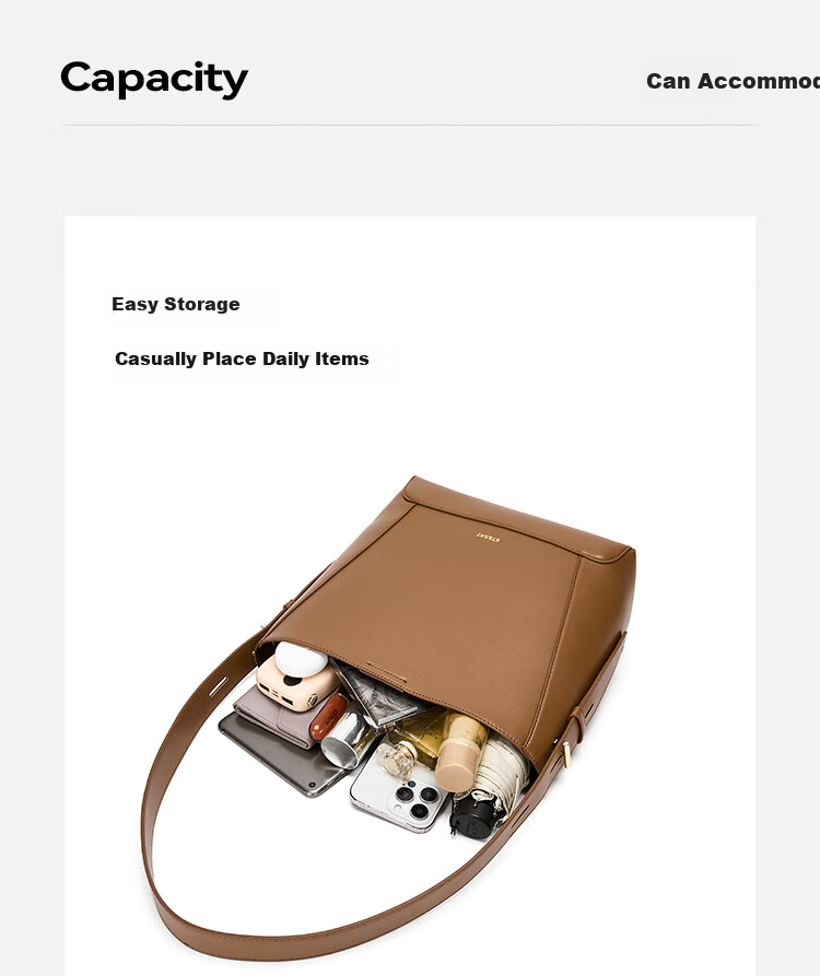Saturday Women's Large Capacity Bucket Bag Crossbody Commuter Shoulder Tote Birthday Gift for Wife 7